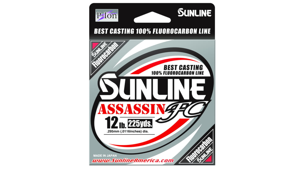 Sunline Assassin FC Fluorocarbon Line 8lb 225yd Clear, 63042300
