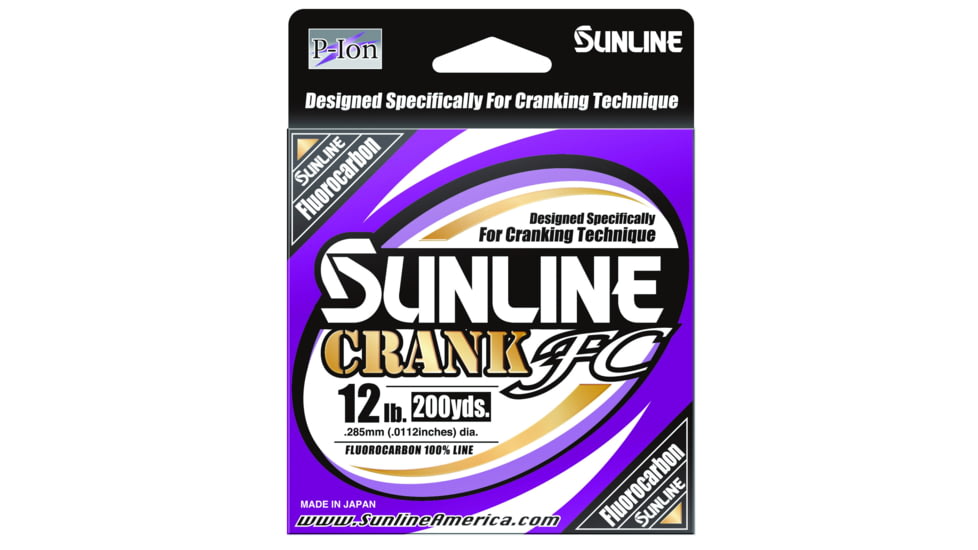 Sunline Crank FC 100% Fluorocarbon Line 12lb 600yd Clear P-Ion Technology, 63043012