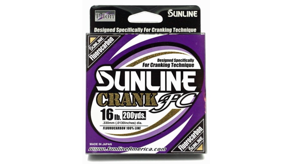 Sunline Crank FC 100% Fluorocarbon Line 16lb 600yd Clear P-Ion Technology, 63043016