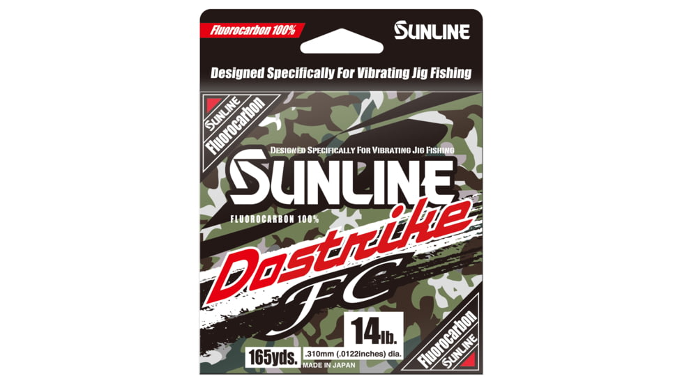 Sunline Dostrike FC 14lb 165yd, metered smoak/dark green 100% Flurocarbon, 63043160