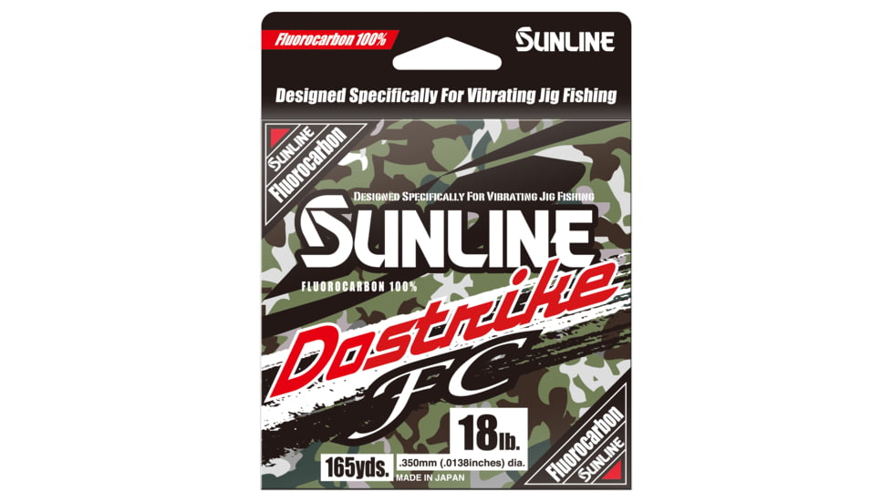Sunline Dostrike FC 18lb 165yd, metered smoak/dark green 100% Flurocarbon, 63043164