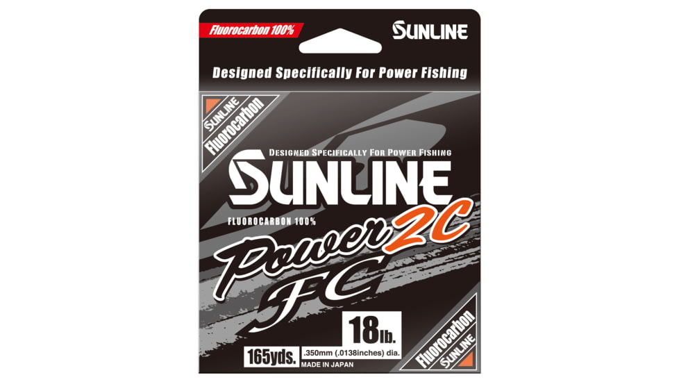 Sunline Power 2C FC 18lb 165yd, metered Orange/clear, 100% Flurocarbon, 63043104