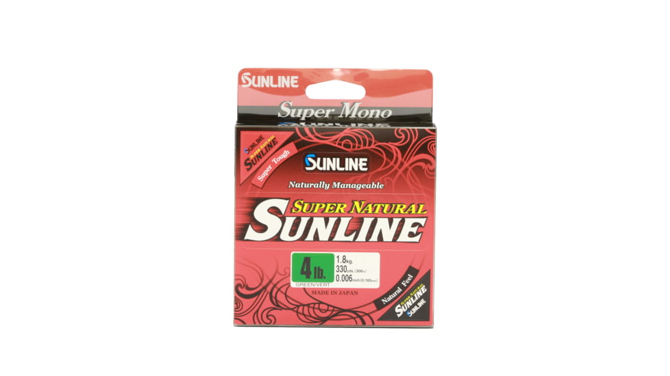 Sunline Super Natural Monofilament Line 12lb 330yd Jungle Green Spool, 63758778