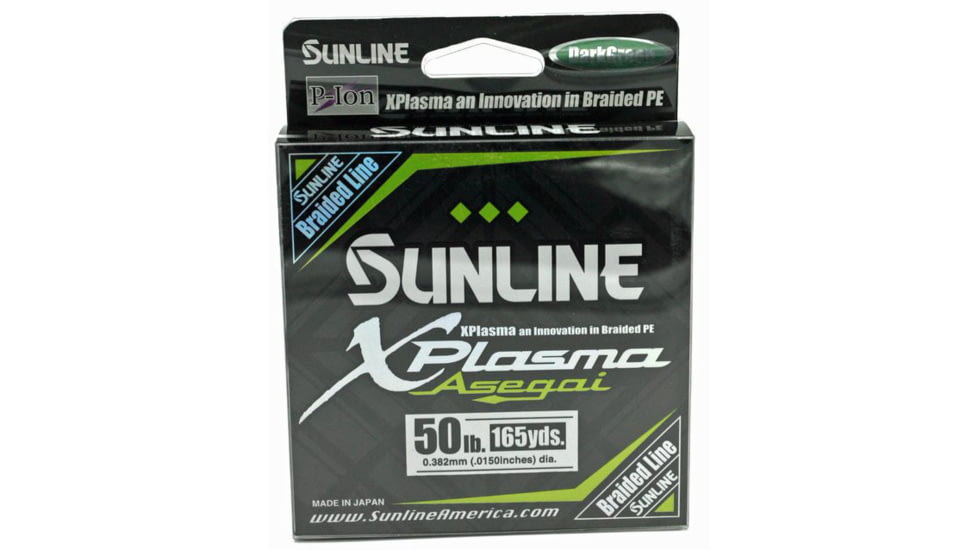 Sunline Xplasma Asegai P-Ion 8 Strand PE Braid 50lb 165yd Dark Green, 63043252