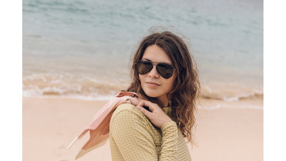 Sunski Astra Sunglasses, Black Frame, Forest Lens, SUN-AS-BFO