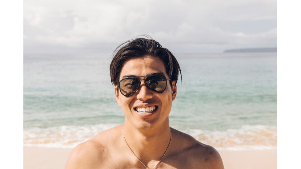 Sunski Astra Sunglasses, Black Frame, Forest Lens, SUN-AS-BFO