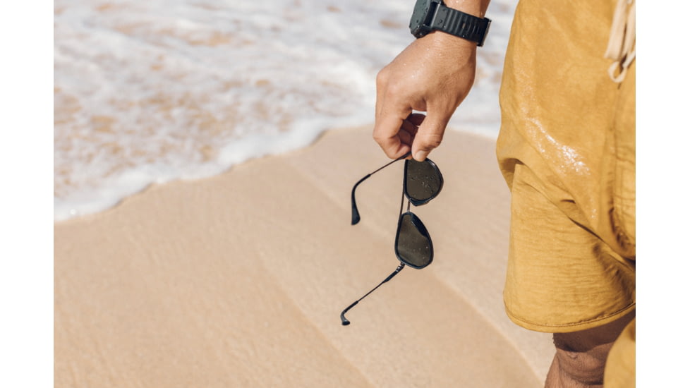 Sunski Astra Sunglasses, Black Frame, Forest Lens, SUN-AS-BFO