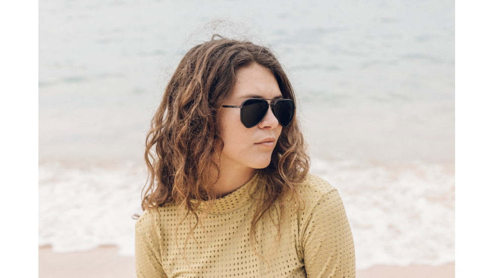 Sunski Astra Sunglasses, Black Frame, Forest Lens, SUN-AS-BFO