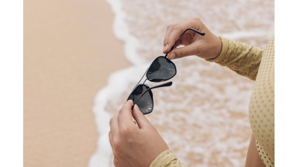 Sunski Astra Sunglasses, Black Frame, Forest Lens, SUN-AS-BFO