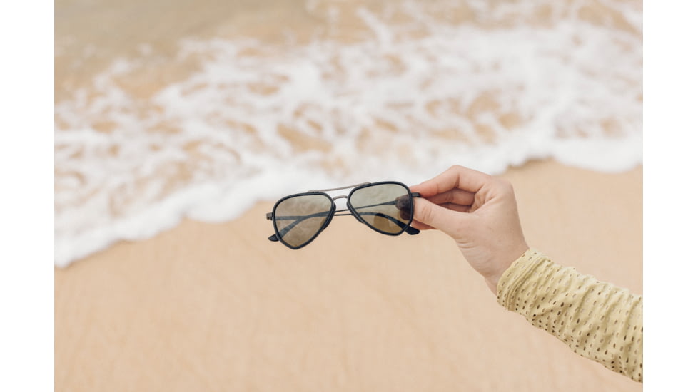 Sunski Astra Sunglasses, Black Frame, Forest Lens, SUN-AS-BFO