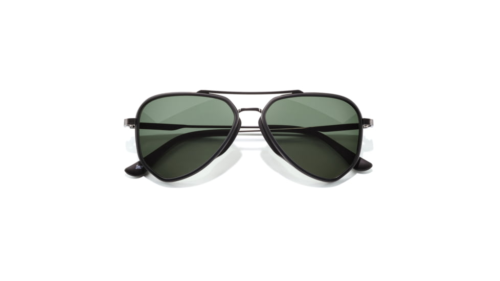 Sunski Astra Sunglasses, Black Frame, Forest Lens, SUN-AS-BFO