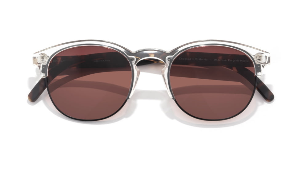 Sunski Avila Sunglasses, Cleare Tortoise Frame, Terra Fade Lens, SUN-AV-CTE