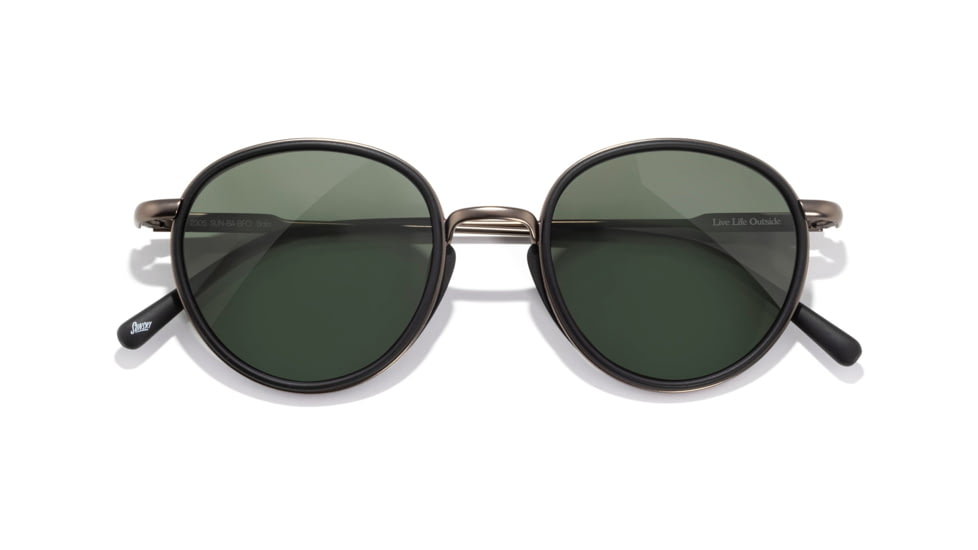 Sunski Baia Sunglasses, Black Frame, Forest Lens, SUN-BA-BFO