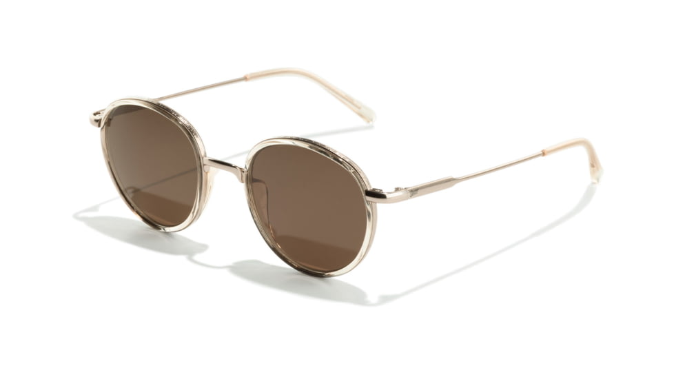 Sunski Baia Sunglasses, Champagne Frame, Amber Lens, SUN-BA-CAM