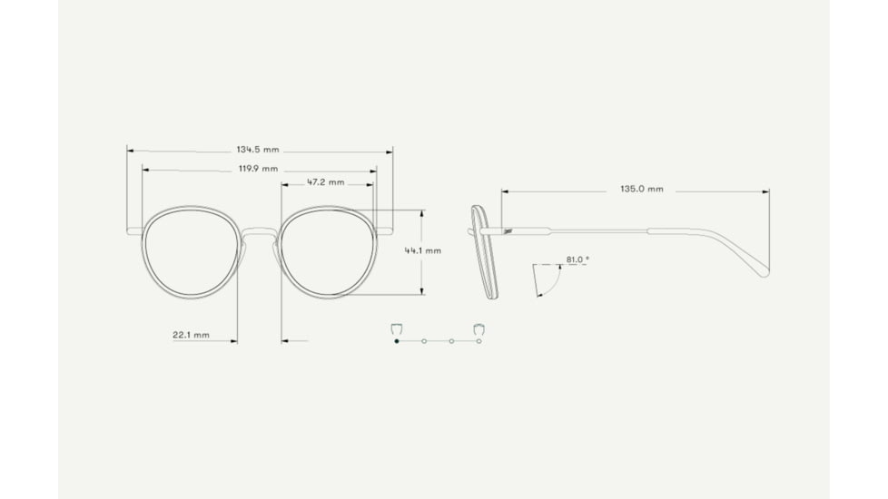 Sunski Baia Sunglasses, Copper Frame, Forest Lens, SUN-BA-COF