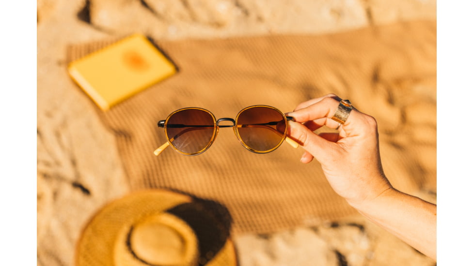 Sunski Baia Sunglasses, Honey Frame, Sepia Lens, SUN-BA-HSE