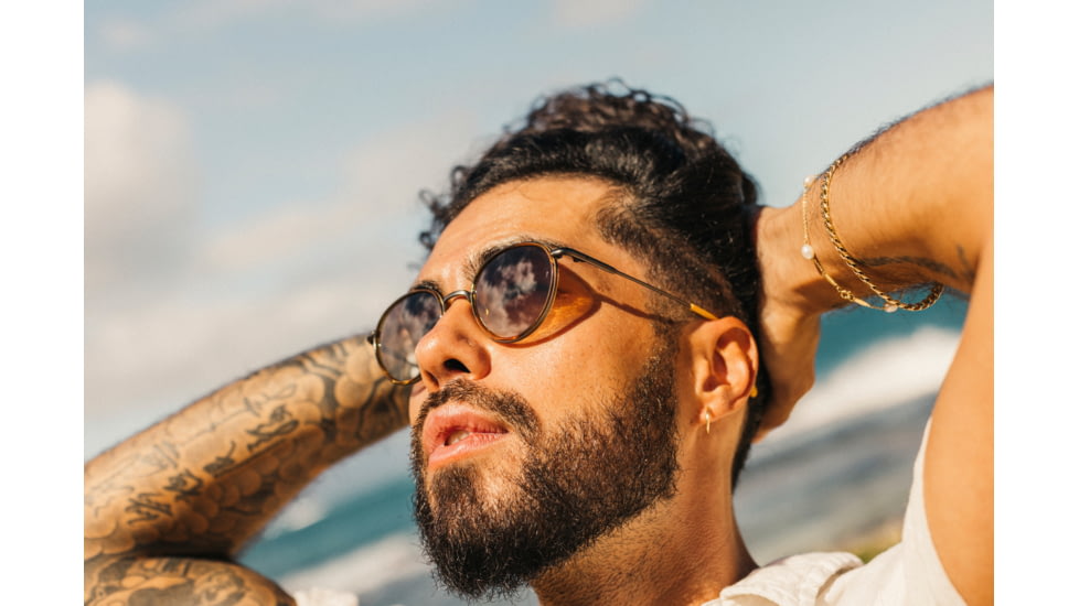 Sunski Baia Sunglasses, Honey Frame, Sepia Lens, SUN-BA-HSE