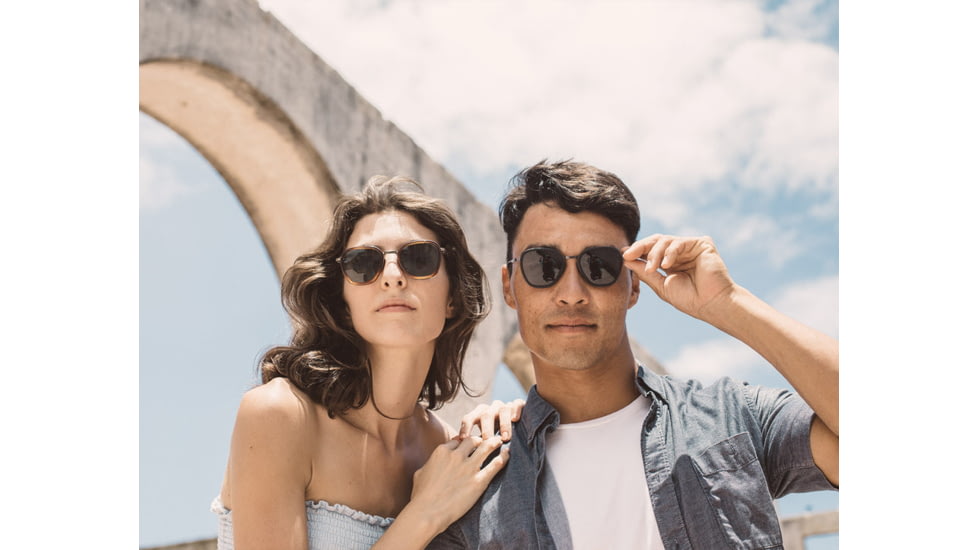 Sunski Bernina Sunglasses, Black Frame, Slate Lens, SUN-BE-BSL