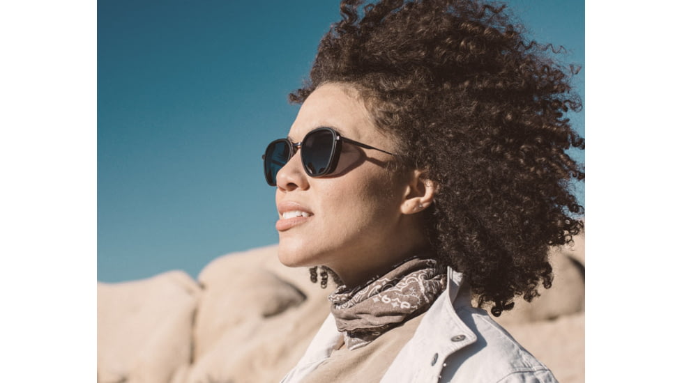 Sunski Bernina Sunglasses, Black Frame, Slate Lens, SUN-BE-BSL