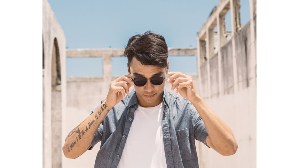 Sunski Bernina Sunglasses, Black Frame, Slate Lens, SUN-BE-BSL