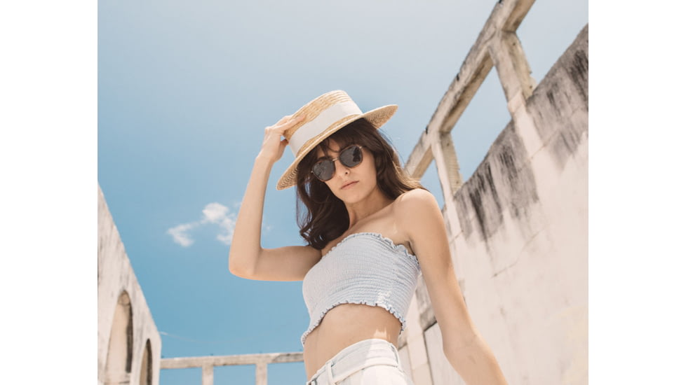 Sunski Bernina Sunglasses, Black Frame, Slate Lens, SUN-BE-BSL