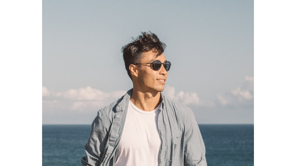 Sunski Bernina Sunglasses, Black Frame, Slate Lens, SUN-BE-BSL