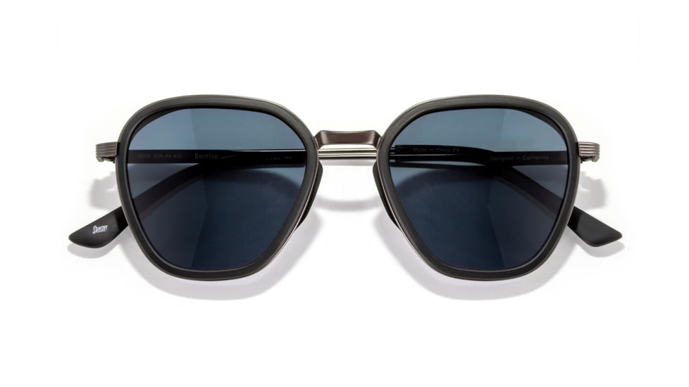 Sunski Bernina Sunglasses, Black Frame, Slate Lens, SUN-BE-BSL