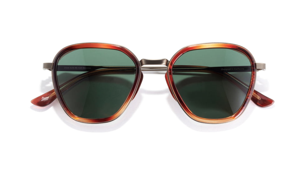 Sunski Bernina Sunglasses, Caramel Frame, Forest Lens, SUN-BE-CAF