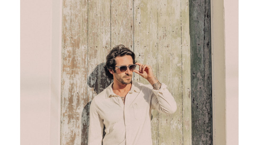 Sunski Cambria Sunglasses, Navy Frame, Amber Lens, SUN-CB-NAM