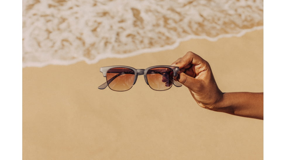 Sunski Cambria Sunglasses, Navy Frame, Amber Lens, SUN-CB-NAM