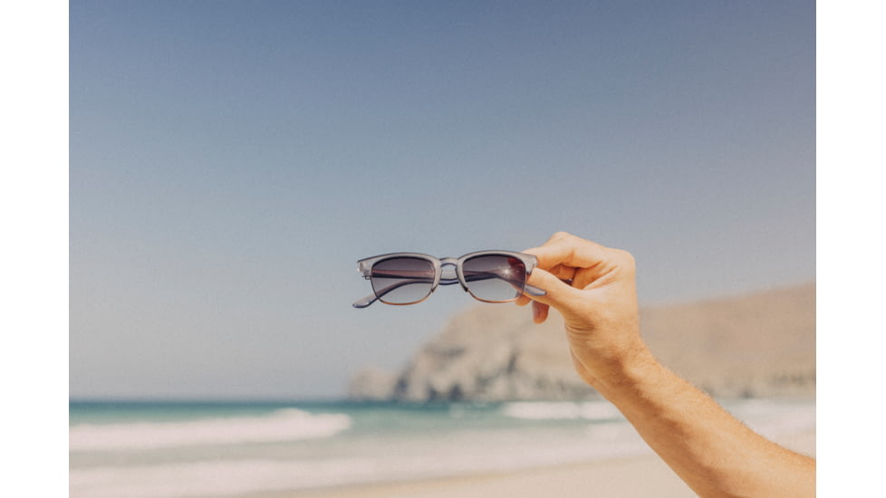 Sunski Cambria Sunglasses, Navy Frame, Amber Lens, SUN-CB-NAM