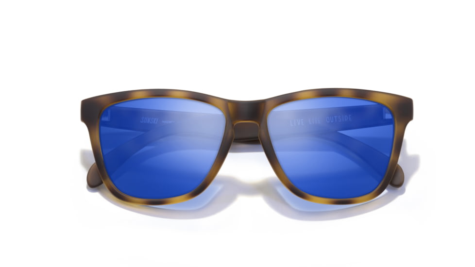 Sunski Madrona Sunglasses, Tortoise Frame, Blue Lens, SUN-MD-BL