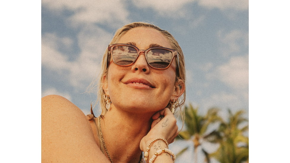 Sunski Miho Sunglasses, Seaweed Frame, Sepia Lens, SUN-MI-SSE