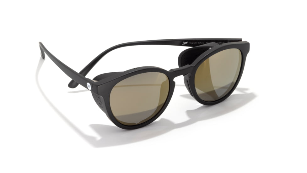 Sunski Tera Sunglasses, Black Frame, Gold Lens, SUN-TE-BKGP