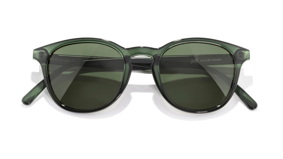 Sunski Yuba Sunglasses, Deep Green Frame, Forest Lens, SUN-YU-DGF