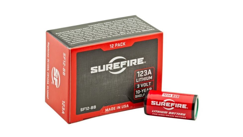 Surefire 123A Lithium Battery Box, 12 Batteries, 3 Volt SF12-BB