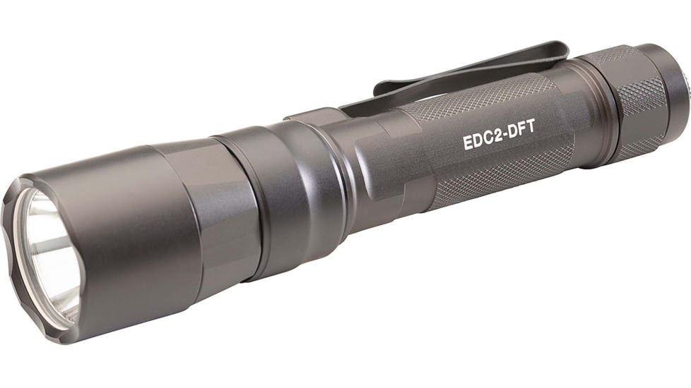 SureFire TURBO Series 18650/123 Everyday Carry Flashlight Dual-Output High-Candela LED Flashlight, Hard Anodized, EDC2-DFT-HA