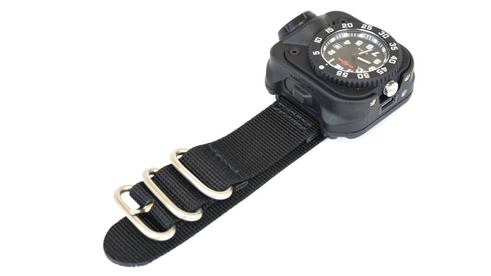SureFire 2211 Wristlight With Surefire Watch Movement, Rechargeable Li-Ion, 15/60/300 Lumens, Black, 2211-B-BK-SF