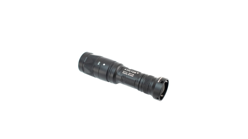 SureFire Aviator, 3 Volt, Dual Output 5/250 Lu White Light, 1/39 Lumens, 633 Mw Red Light, Alum Black Type III Ano, Z68 Clickie Switch, Black AVIATOR-RD
