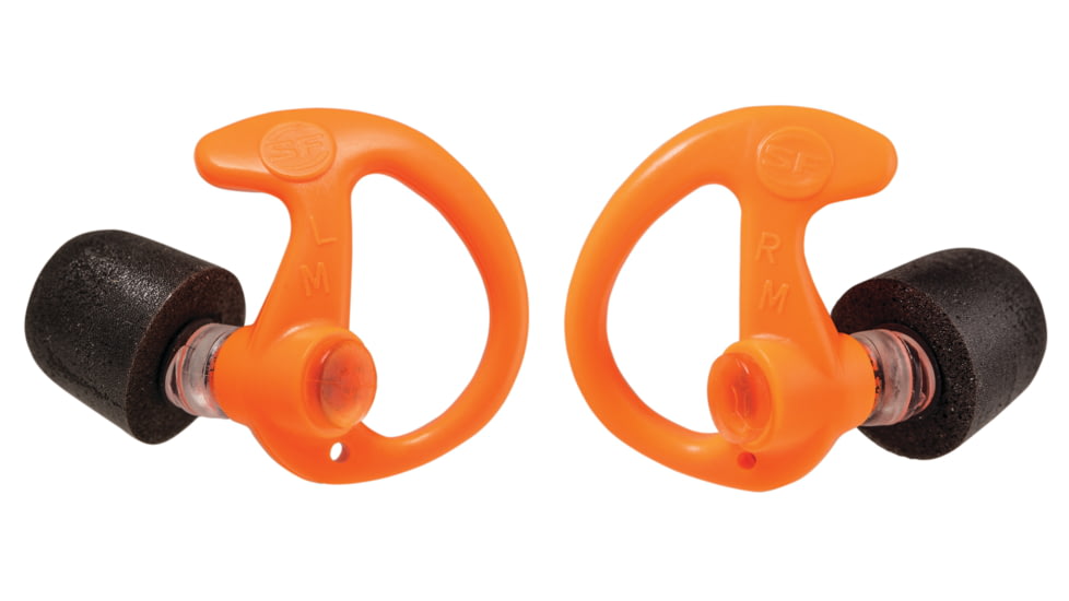 SureFire Comply EP10 Full Block Earplugs, Foam Tipped, Small, 1 Pair, Orange, EP10-OR-SPR
