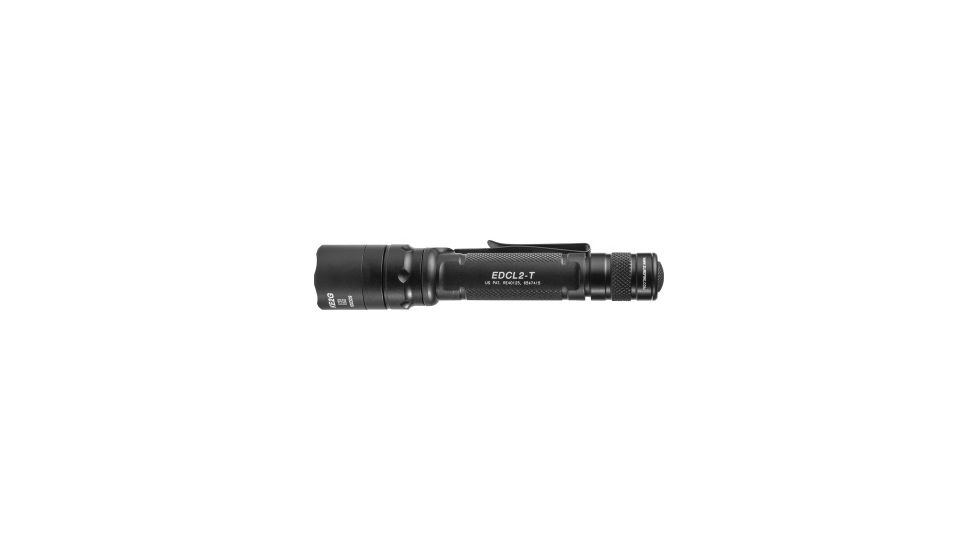 SureFire Every Day Carry Tactical LED Flashlight, CR123A, White, 5-1200 Lumens, Black, EDCL2-T