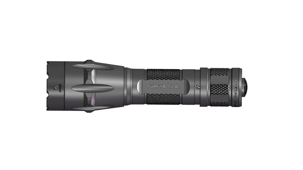 SureFire Fury Dual Fuel Tactical LED Weapon Light, 18650, White, 1500 Lumens, Black, FURY-DFT