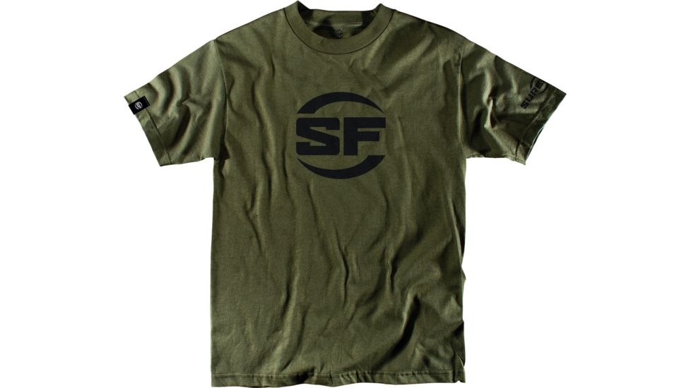 SureFire SF Button Logo T-Shirt - Men's, 100% Cotton, Olive Drab, 2XL SST-SFB-OD-2XL