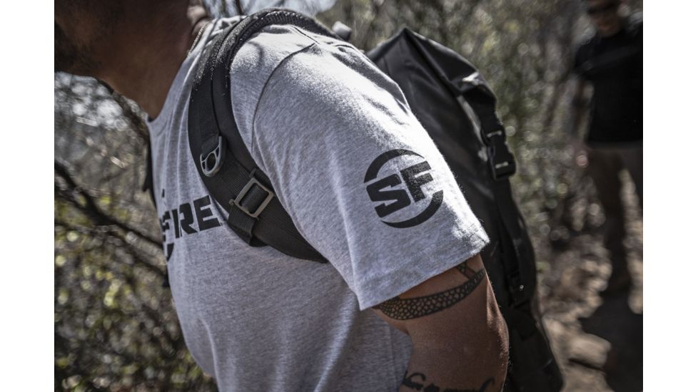 SureFire SF Logo T-Shirt - Men's, 60% Cotton/40% Polyester, Light Athletic Gray, 2XL SST-SFL-AG-2XL