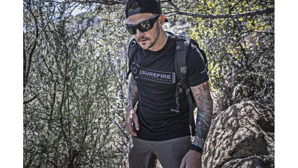 SureFire Suppressor Stamp T-Shirt - Men's, 100% Cotton, Black, 3XL SST-SUP-BK-3XL