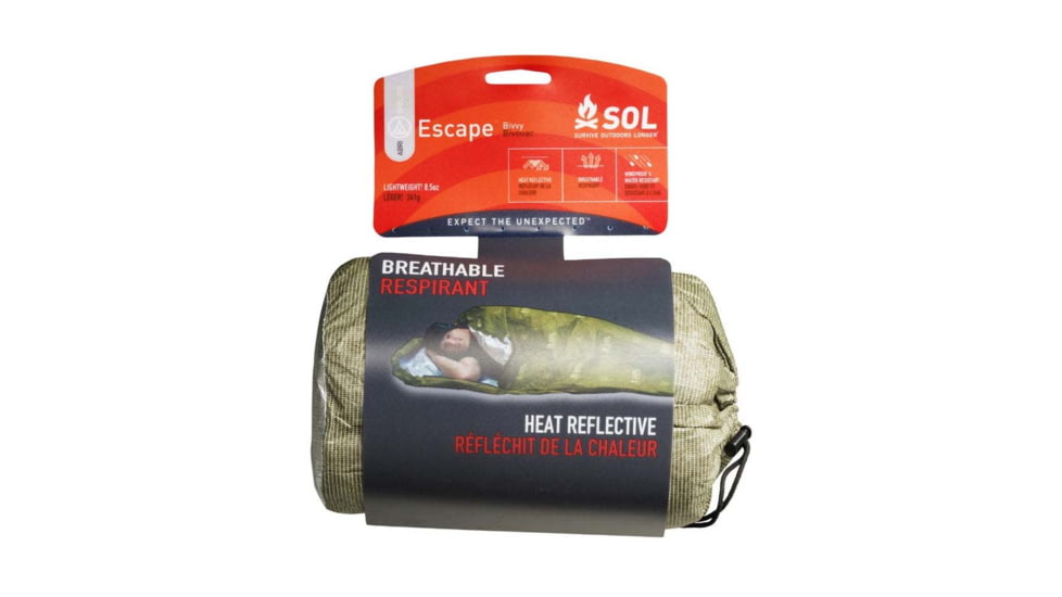 Survive Outdoors Longer Escape Bivvy With Hood, Green, 0140-1236