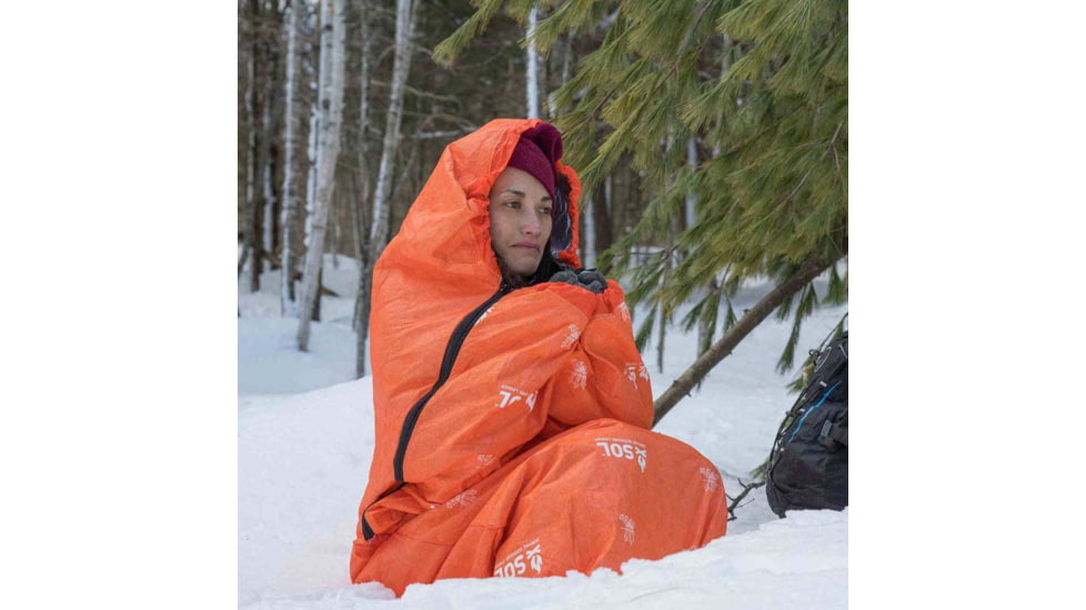 Survive Outdoors Longer Escape Bivvy With Hood, Orange, 0140-1235