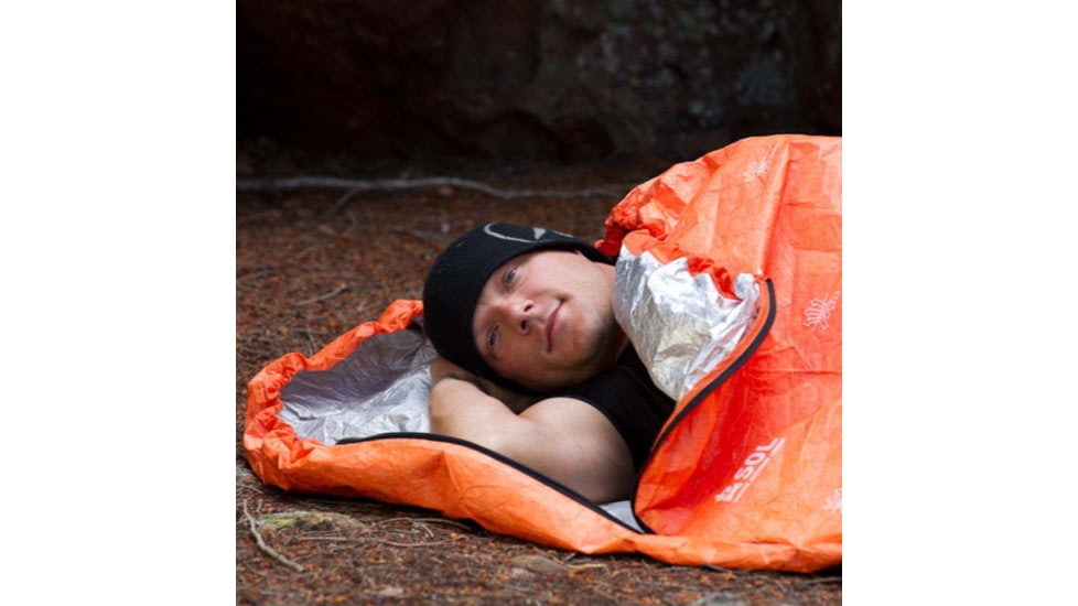 Survive Outdoors Longer Escape Bivvy With Hood, Orange, 0140-1235