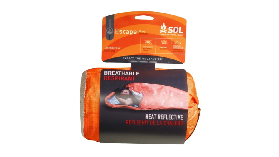 Survive Outdoors Longer Escape Bivvy Blanket, w/ Hood, Orange, 0140-1235