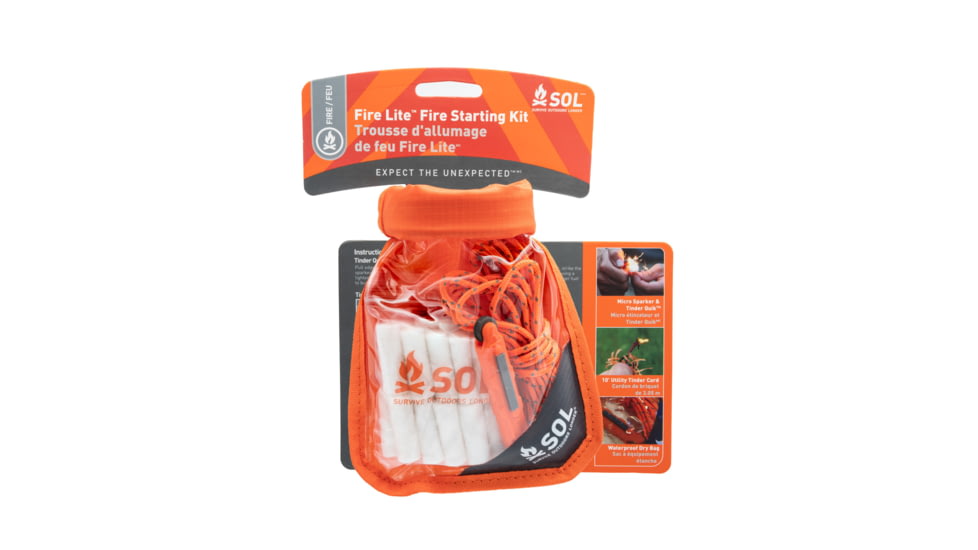 Survive Outdoors Longer Fire Lite Kit in Dry Bag, 0140-1234
